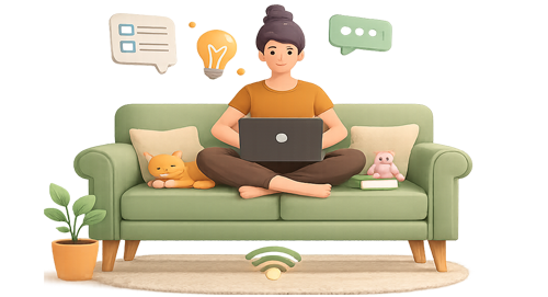 HomeEdCafe advertising illustration