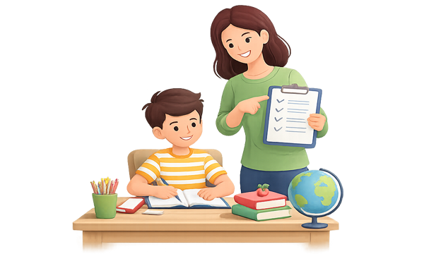 Parent and child learning together